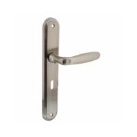 Intersteel Deurkruk Bjorn op schild sleutelgat 56mm - nikkel mat - thumbnail