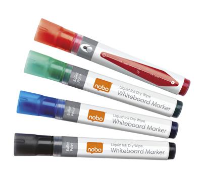 Nobo Liquid Ink Markers Droog Uitwisbaar Assorti (4) Nobo Liquid Ink Markers Droog Uitwisbaar Assorti (4)