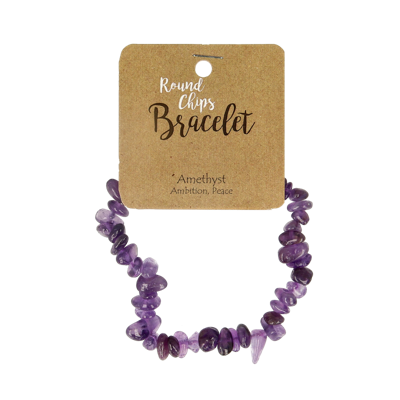 Steengoed Splitkralen armband amethyst op kaart 1 Stuks Steengoed Splitkralen armband amethyst op kaart 1 Stuks