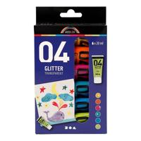 Creativ Company Kinder acrylverf glitter kleur, 6x20ml - thumbnail