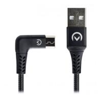 Mobilize Strong Nylon 90° Cable Micro USB 1.5m. 12W Black - thumbnail