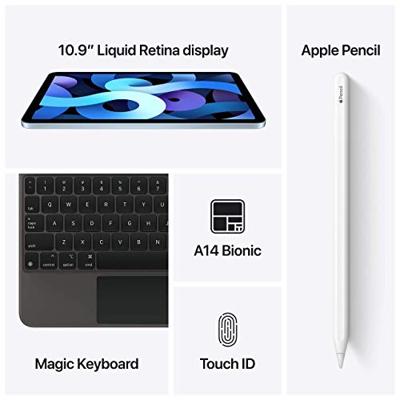 Refurbished iPad Air 4 64 GB Zilver Zicht gebruikt