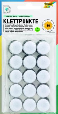 Klittenband folia rond 2cm 15st zwart 15st wit | 10 stuks