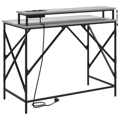 Bureau met plank Grijs sonoma 100 x 50 x 86.5 cm Bewerkt hout