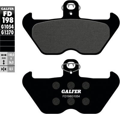 GALFER remblokken "fd198" brake pad fd198 g1054 organic