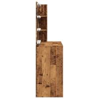 Kaptafel met LED-verlichting 74,5x40x141 cm oud houtkleurig - thumbnail