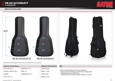 Gator Cases GB-4G-ACOUELECT gigbag voor elektrische + akoestische gitaar
