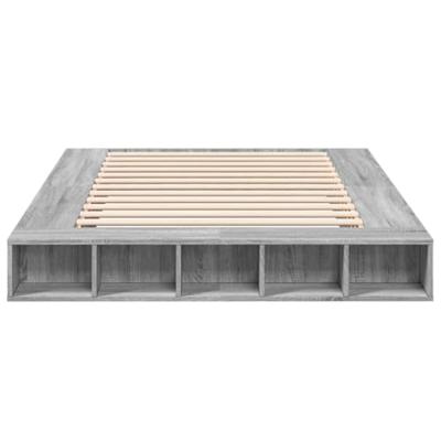Bedframe bewerkt hout grijs sonoma eikenkleurig 160x200 cm