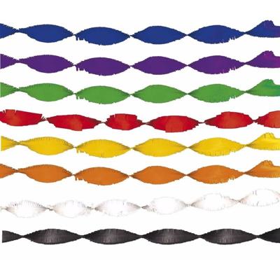 Crepe papier slinger geel 6 meter