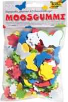 Folia mosgummi figuren bloemen en vlinders - thumbnail