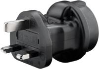 Goobay 95307 Reisadapter voor Engeland UK/reisstekker stopcontact/geaarde contactdoos naar UK 3-pins stekker (type G) / Travel Adapter/netadapter/zwart - thumbnail
