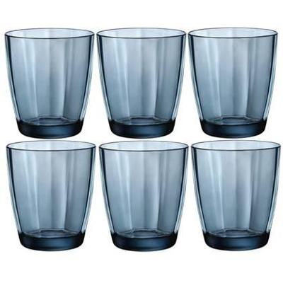 Bormioli Rocco Waterglazen Pulsar - Blauw - 300 ml - 6 stuks Bormioli Rocco Waterglazen Pulsar - Blauw - 300 ml - 6 stuks