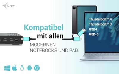 i-tec I-TEC USB-C Tripledock PD 100W USB-C dockingstation - thumbnail