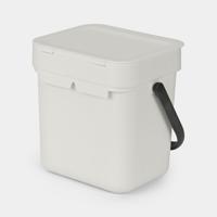 Brabantia Sort & Go Afvalbakje 3L Lichtgrijs - thumbnail