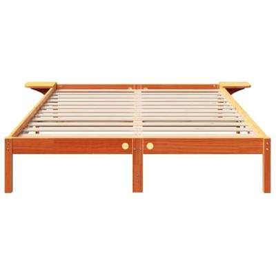 Bedframe met nachttafels Bruin 150 x 200 cm Wasbruin