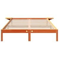 Bedframe met nachttafels Bruin 150 x 200 cm Wasbruin - thumbnail