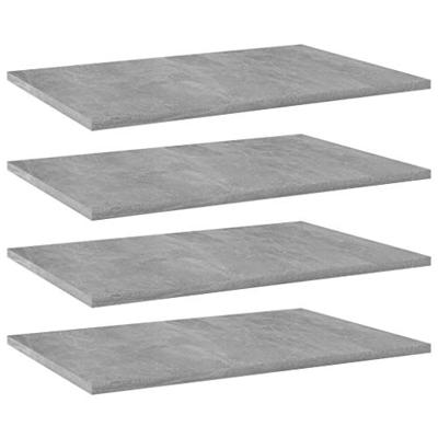 VidaXL Wandschappen 4 st 60x40x1,5 cm bewerkt hout betongrijs VidaXL Wandschappen 4 st 60x40x1,5 cm bewerkt hout betongrijs