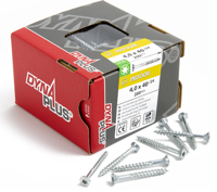 Dynaplus Unischroef/Spaanplaatschroef Verzinkt Platkop Deeldraad Torx TX20 4.0X40/24 | 200 stuks - 0281.01.25602 - thumbnail