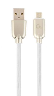 Cablexpert CC-USB2R-AMMBM-1M-W USB-kabel USB 2.0 USB A Micro-USB B Wit Cablexpert CC-USB2R-AMMBM-1M-W USB-kabel USB 2.0 USB A Micro-USB B Wit