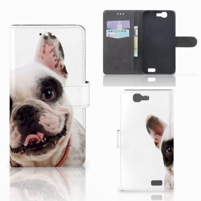 Huawei Ascend G7 Telefoonhoesje met Pasjes Franse Bulldog