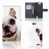 Huawei Ascend G7 Telefoonhoesje met Pasjes Franse Bulldog - thumbnail