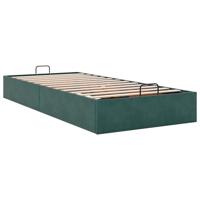 Bedframe zonder matras 90x190 cm fluweel donkergroen - thumbnail