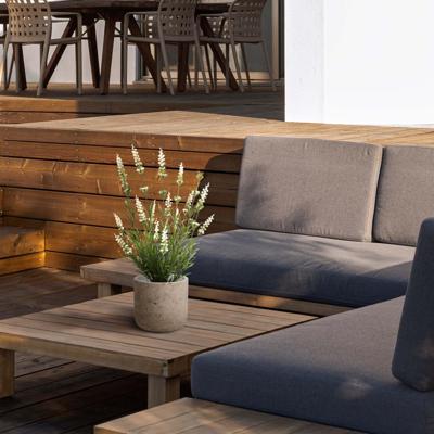 Lavendel kunstplant 50cm in pot - wit - UV bestendig