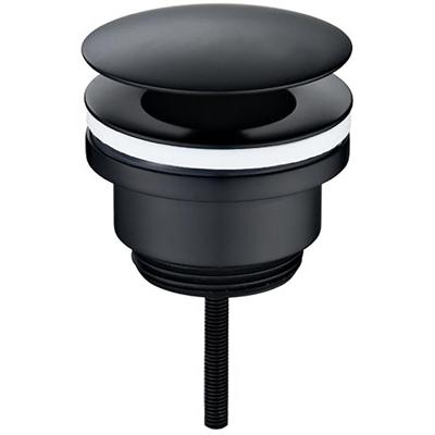 Wiesbaden Caral Matzwarte Open Afvoerplug 5/4" voor Wastafels