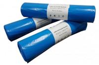 Afvalzak, ft 65/25 x 140 cm, blauw, LDPE, 10 x rol van 10 stuks - thumbnail