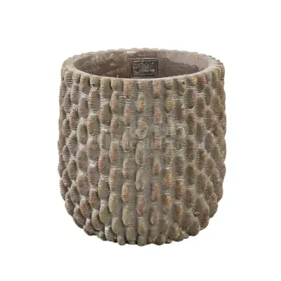 PTMD Bloempot Denise Brown Ø18cm PTMD Bloempot Denise Brown Ø18cm