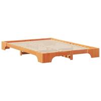 Bedframe met opslag Bruin 140 x 210 cm Hout - thumbnail