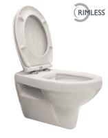 Xellanz Trevi wandcloset rimless met Ultimo 3.0 toiletzitting softclose en quick release glans wit 32.3447 - thumbnail