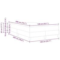 Boxspringbed met matras Lichtgrijs 140 x 200 cm Fluweel - thumbnail