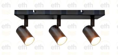 ETH 3-lichts plafondspotThe Common zwart - 05-SP4538-30