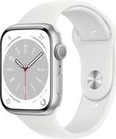 Refurbished Apple Watch Series 8 GPS 45 mm Aluminium Zilver Licht gebruikt - thumbnail
