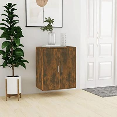 VidaXL Schoenenkast 60x35x70 cm bewerkt hout gerookt eikenkleurig VidaXL Schoenenkast 60x35x70 cm bewerkt hout gerookt eikenkleurig