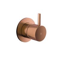 Inbouw Stopkraan Hotbath Cobber 1-hendel Geborsteld Koper (Warm) Living Colours - thumbnail