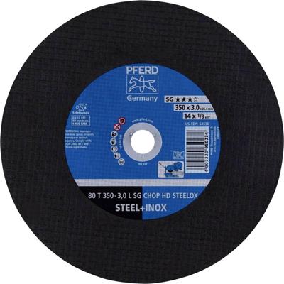 PFERD TOOLS 80 T 350-3,0 L SG CHOP HD STEELOX/25,4 66323582 Doorslijpschijf recht 350 mm 10 stuk(s) RVS, Getemperd staal, Staal
