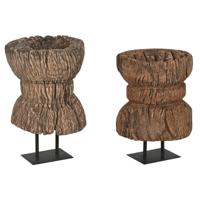 Decoratieve figuren Home ESPRIT Zwart Donkerbruin Uniek stuk - thumbnail
