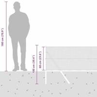 VidaXL Afrasteringspaal zilver 25 x 0,6 m (13 mm gaas) staal - thumbnail