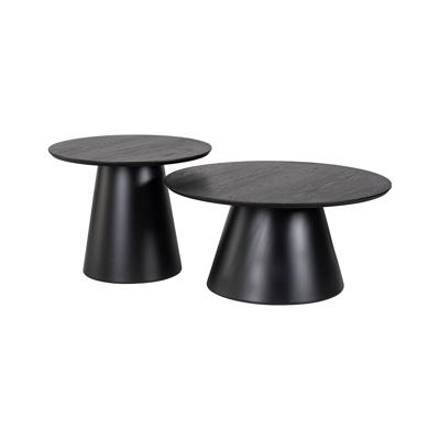 Richmond Ronde Salontafel 'Jazz' Set van 2 stuks, kleur Zwart