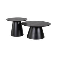 Richmond Ronde Salontafel 'Jazz' Set van 2 stuks, kleur Zwart - thumbnail