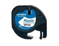 Rillprint compatible LetraTAG tape voor Dymo 91201, 12 mm, plastic, wit - thumbnail