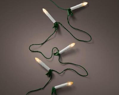 Kerstverlichting kaars 16 lampjes klassiek warm