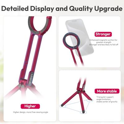 Ulanzi MA30 Mini Smartphone-statief Magnetisch Karabijn Rood