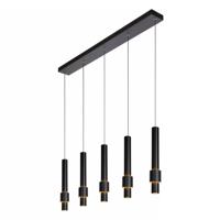 Lucide MARGARY - Hanglamp - LED Dimb. - 5x4,2W 2700K - Zwart - thumbnail