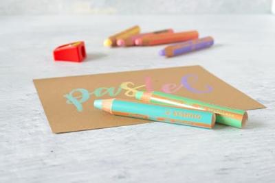 Kleurpotlood stabilo 880 woody 3 in 1 pastel rood | 5 stuks