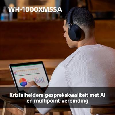 DRAADLOZE KOPTELEFOON SONY WH-1000XM5SA ZWART