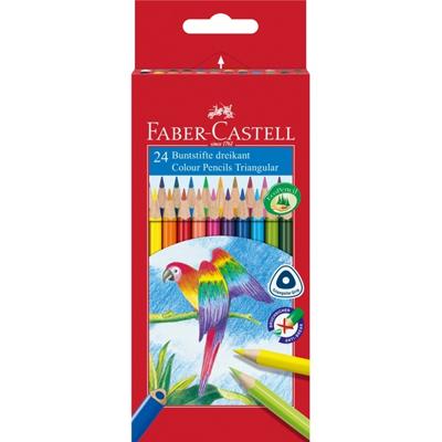 Faber Castell FC-116544 Kleurpotlood Driekant Kartonnen Etui à 24 Stuks