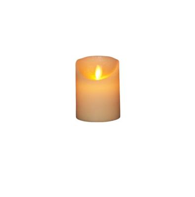 Anna&apos;s Collection LED kaars flame effect rustiek 7.5x10cm ivoor 1 stuks